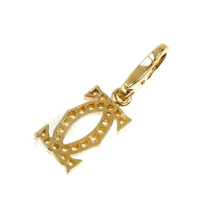 Cartier 18k Yellow Gold 2C Diamond Pendant Top
