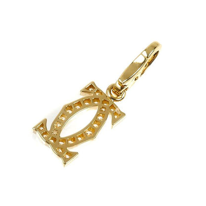 Cartier 18k Yellow Gold 2C Diamond Pendant Top
