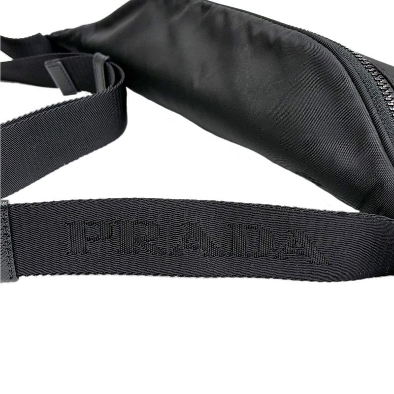Prada Re-Nylon Sapphia Leather Belt Bag Black