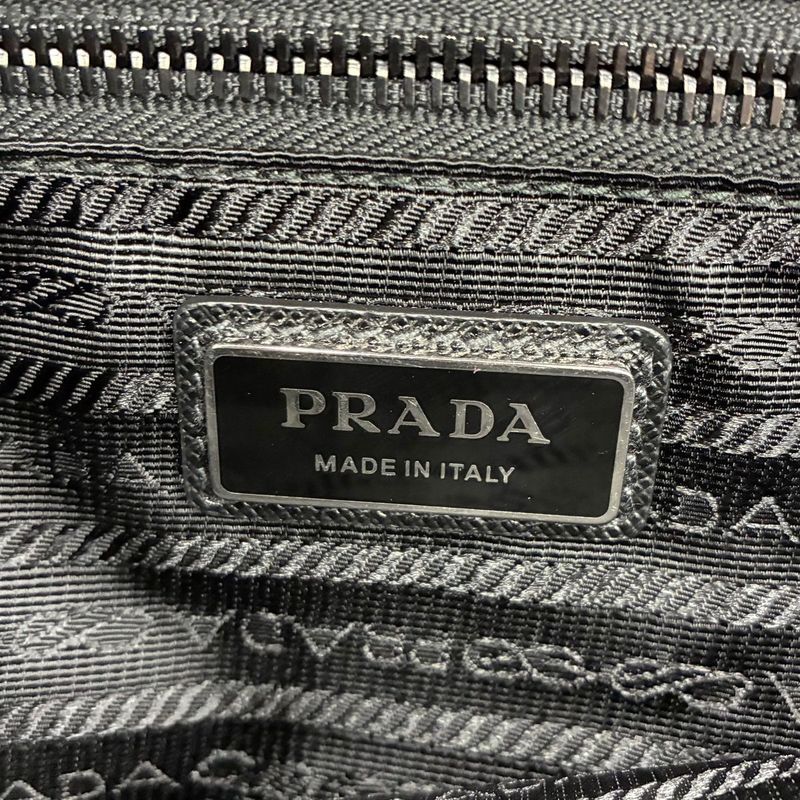 Prada Re-Nylon Sapphia Leather Belt Bag Black