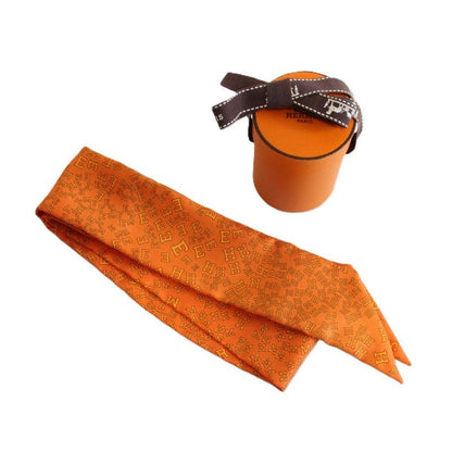 Hermes Twilly Alphabet Silk Orange