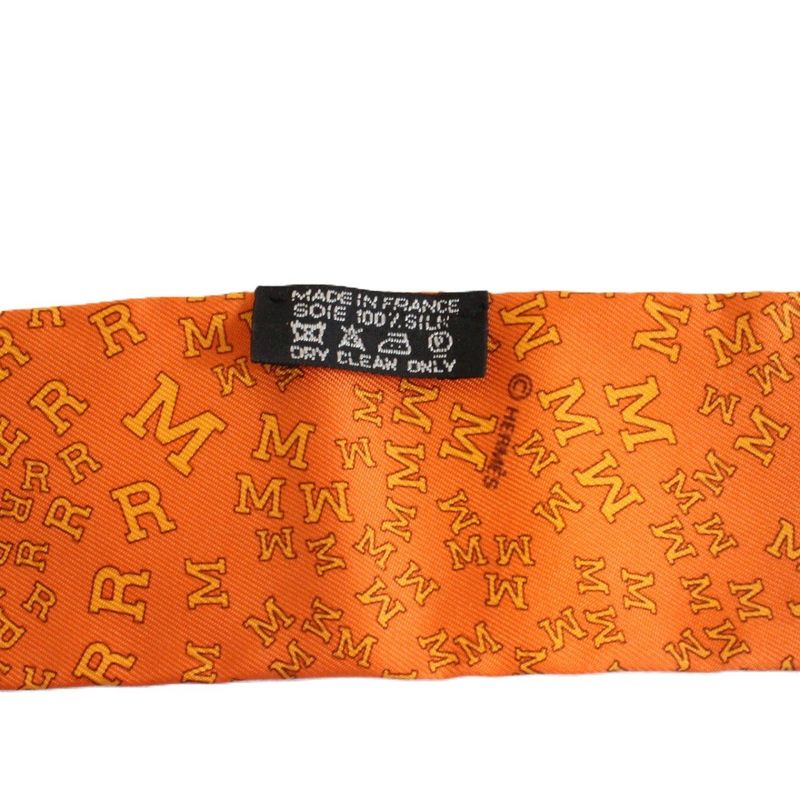 Hermes Twilly Alphabet Silk Orange