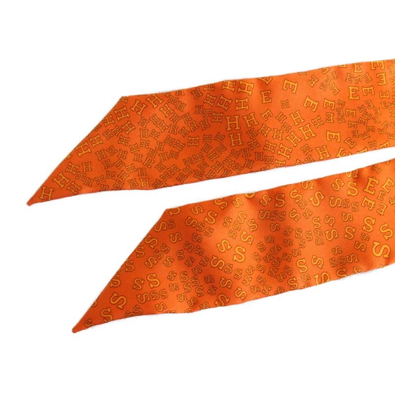 Hermes Twilly Alphabet Silk Orange