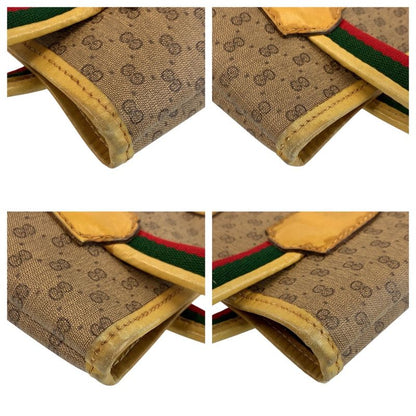 Gucci Vintage Micro GG Sherry Line Beige Tote Shoulder Bag