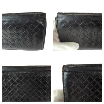 Bottega Veneta Intrecciato Brown Dark Leather Wallet