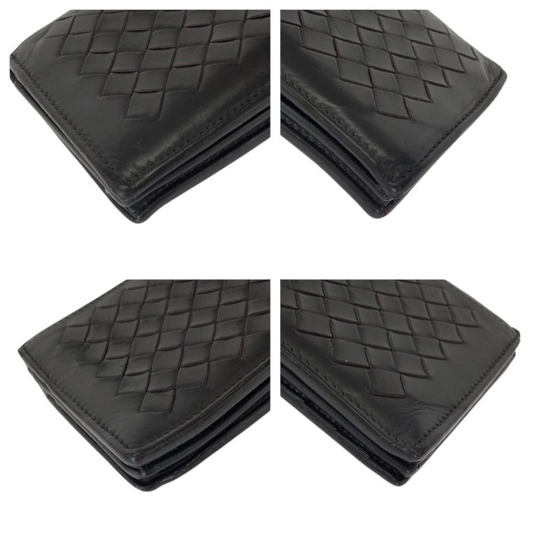 Bottega Veneta Intrecciato Brown Dark Leather Wallet