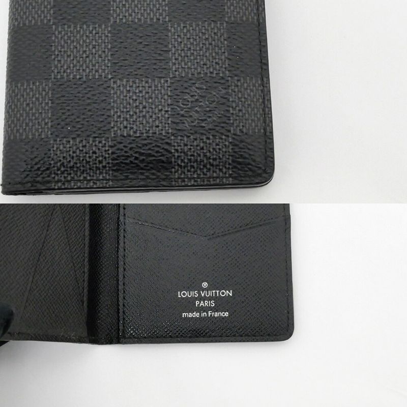 Louis Vuitton Card Case Organizer de Poche Damier Graphite Leather