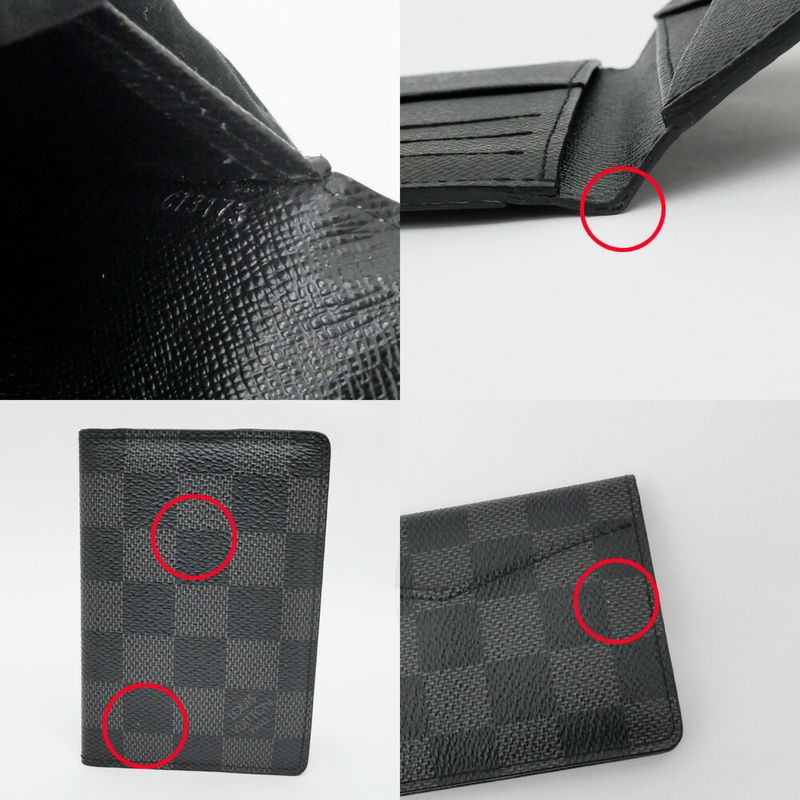 Louis Vuitton Card Case Organizer de Poche Damier Graphite Leather