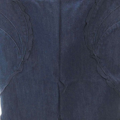 Versace Jeans Couture Set Denim Jacket Skirt Ruffle Cotton Knee Length 40