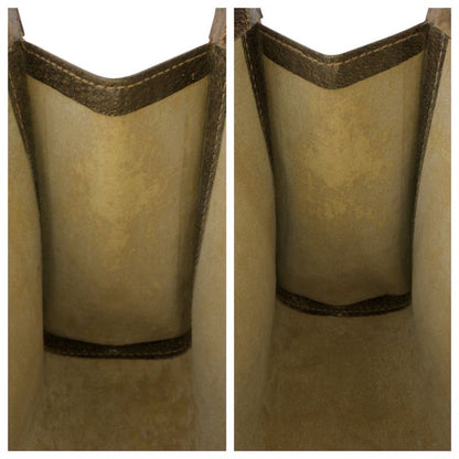 Gucci Vintage Beige Brown GG Plus Leather Clutch
