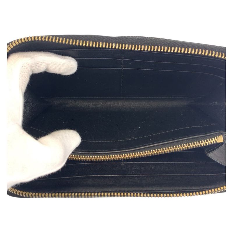 Bvlgari Black Gold Leather FG Wallet