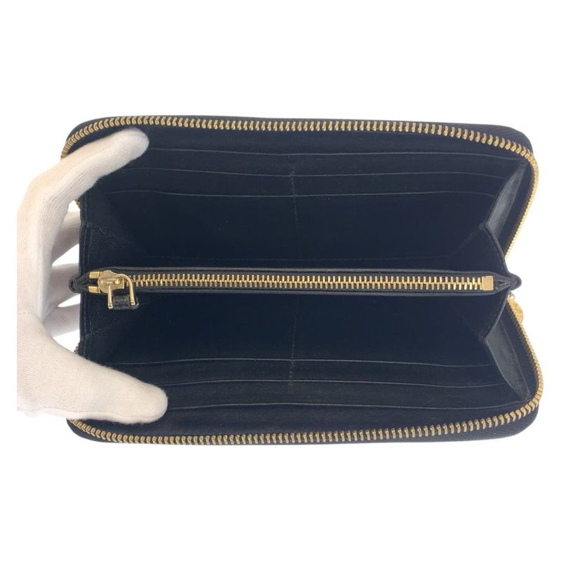 Bvlgari Black Gold Leather FG Wallet