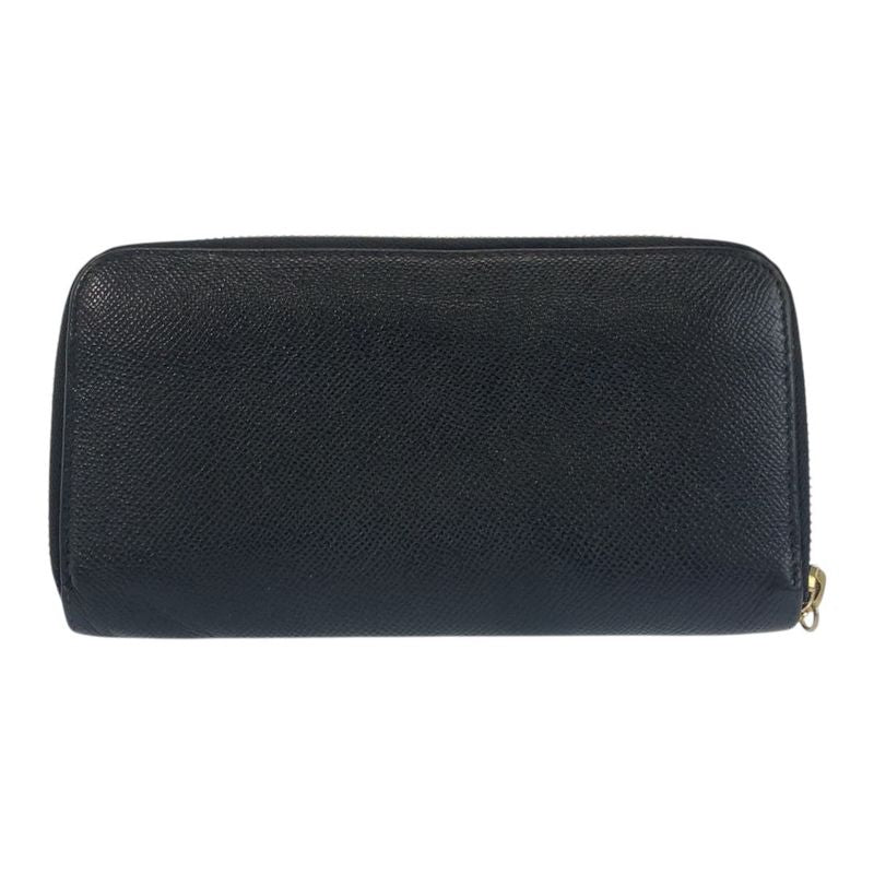 Bvlgari Black Gold Leather FG Wallet