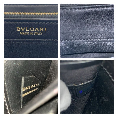 Bvlgari Black Gold Leather FG Wallet