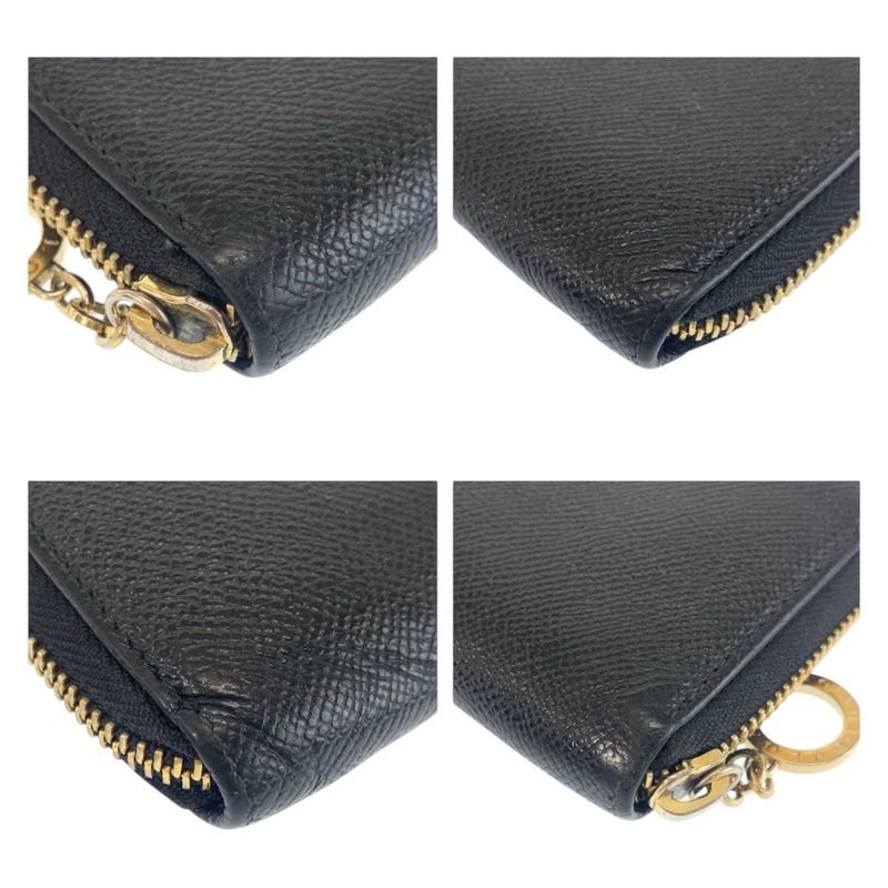 Bvlgari Black Gold Leather FG Wallet
