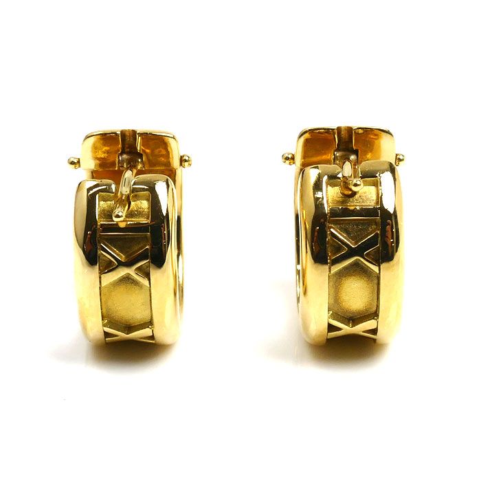 Tiffany & Co 18k Yellow Gold Atlas Hoop Earrings