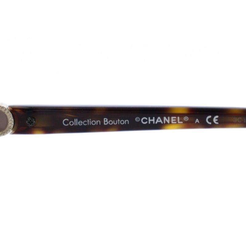 Chanel CC Logo Sunglasses Tortoiseshell Pattern Brown Eyewear