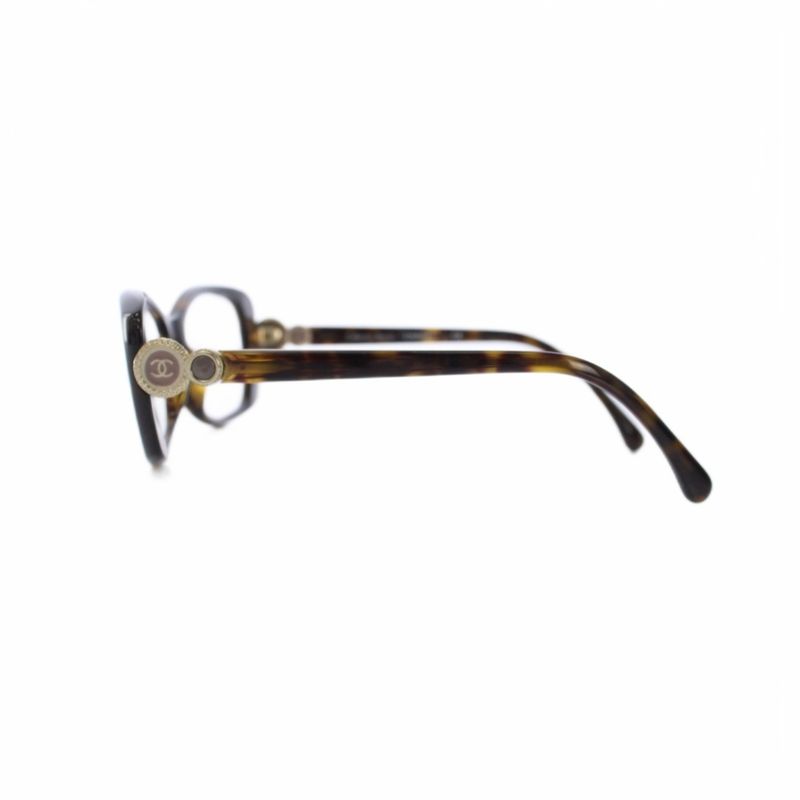 Chanel CC Logo Sunglasses Tortoiseshell Pattern Brown Eyewear