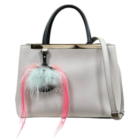 Fendi Mon Star Petit Toujour Bugs Shoulder Bag Leather Beige