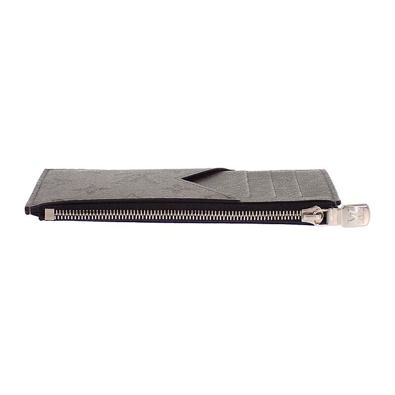 Louis Vuitton Coin Card Holder Case Purse Taigarama Gray Silver Cashless