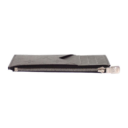 Louis Vuitton Coin Card Holder Case Purse Taigarama Gray Silver Cashless