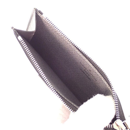 Louis Vuitton Coin Card Holder Case Purse Taigarama Gray Silver Cashless