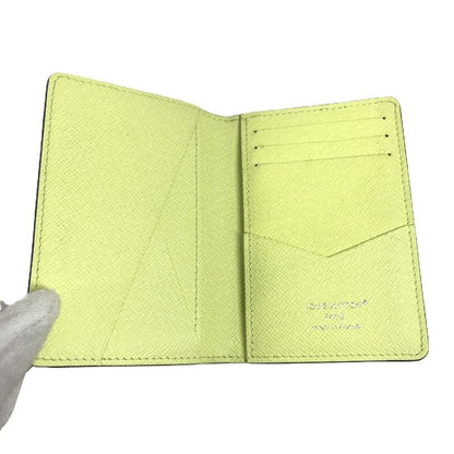 Louis Vuitton Card Case Organizer de Poche Taiga Leather Lemon Yellow