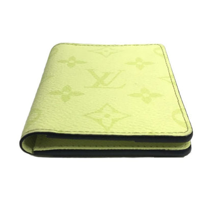 Louis Vuitton Card Case Organizer de Poche Taiga Leather Lemon Yellow