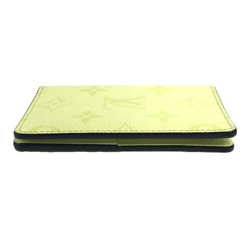 Louis Vuitton Card Case Organizer de Poche Taiga Leather Lemon Yellow