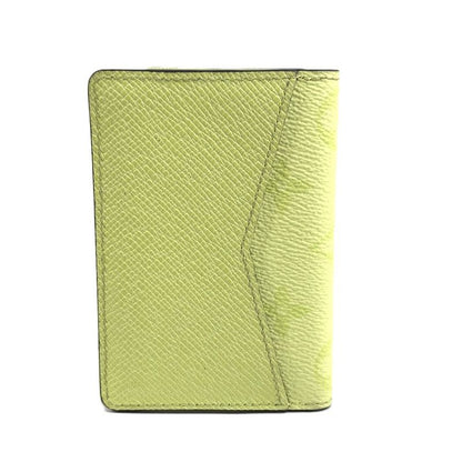 Louis Vuitton Card Case Organizer de Poche Taiga Leather Lemon Yellow