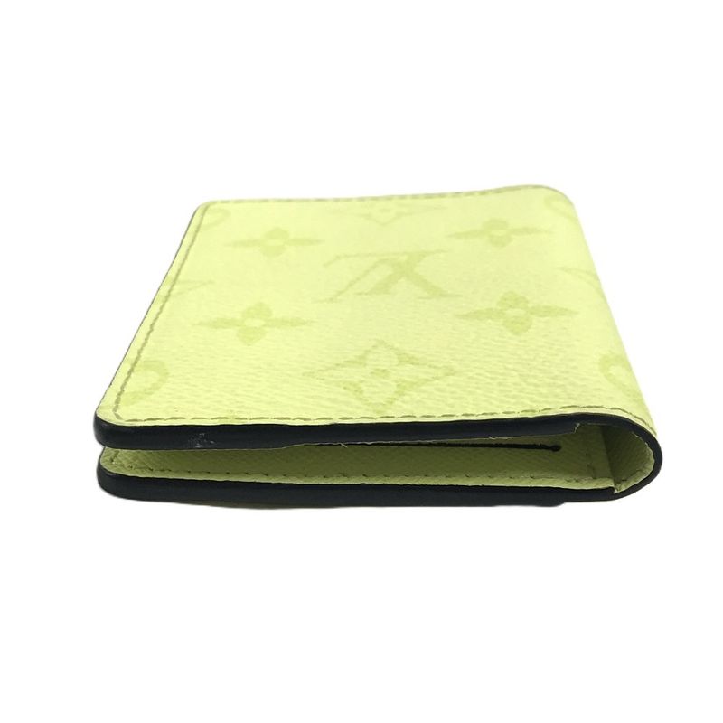 Louis Vuitton Card Case Organizer de Poche Taiga Leather Lemon Yellow
