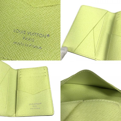 Louis Vuitton Card Case Organizer de Poche Taiga Leather Lemon Yellow