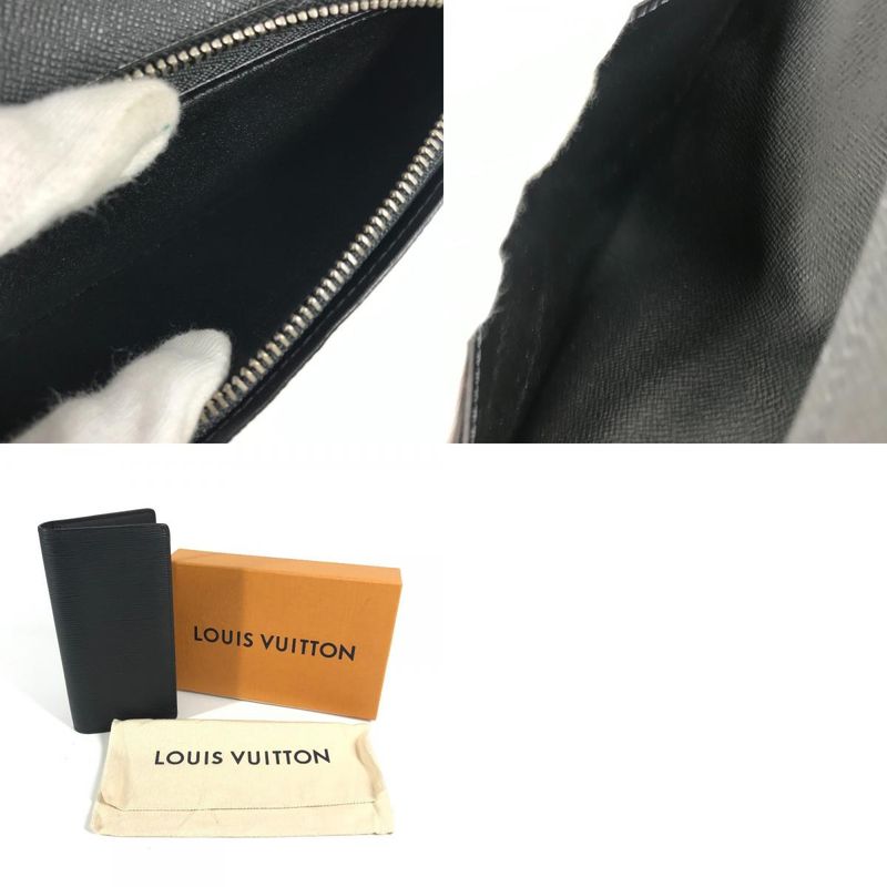 Louis Vuitton Wallet Portefeuille Brother Epi Leather Noir Black