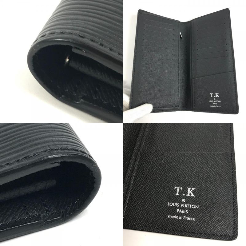 Louis Vuitton Wallet Portefeuille Brother Epi Leather Noir Black