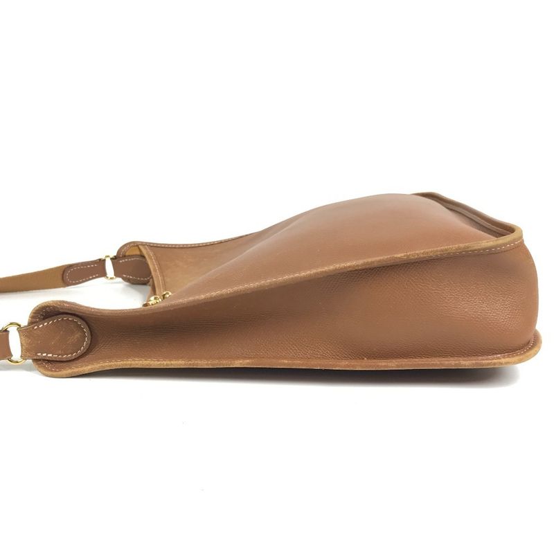 Hermes Shoulder Bag Vespa PM Leather Brown