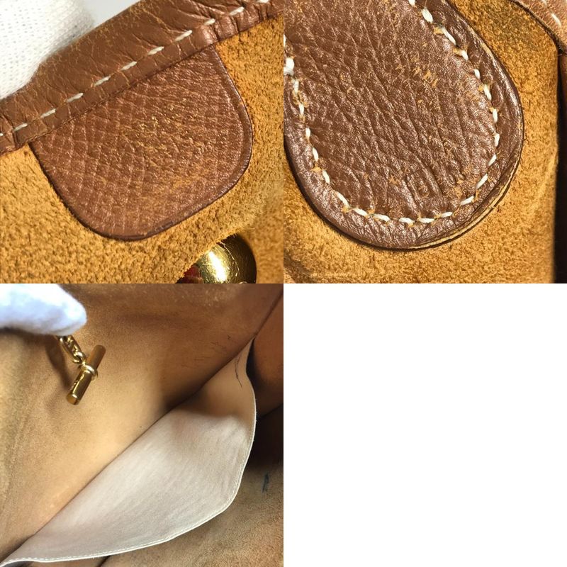Hermes Shoulder Bag Vespa PM Leather Brown