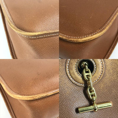 Hermes Shoulder Bag Vespa PM Leather Brown