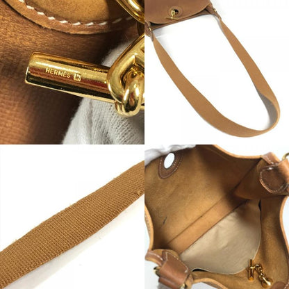 Hermes Shoulder Bag Vespa PM Leather Brown