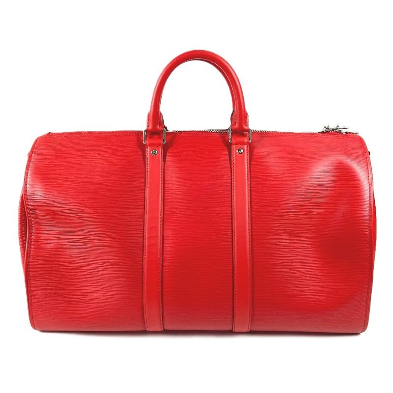 Louis Vuitton Boston Bag Keepall Bandouliere 45 Epi Leather Red