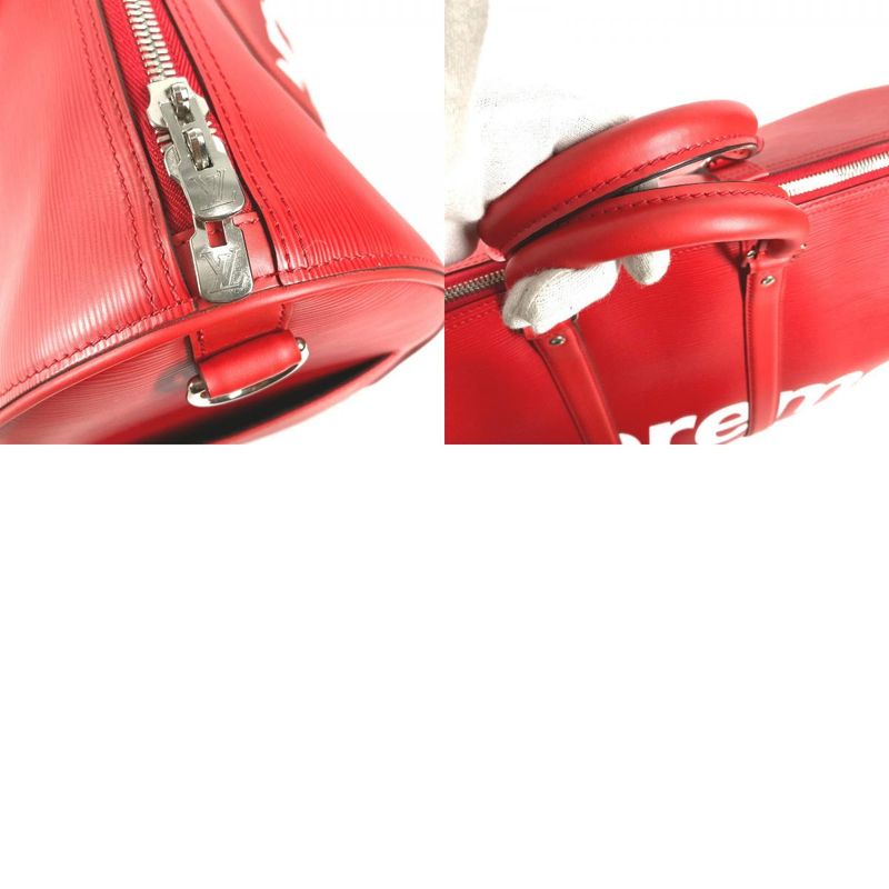 Louis Vuitton Boston Bag Keepall Bandouliere 45 Epi Leather Red