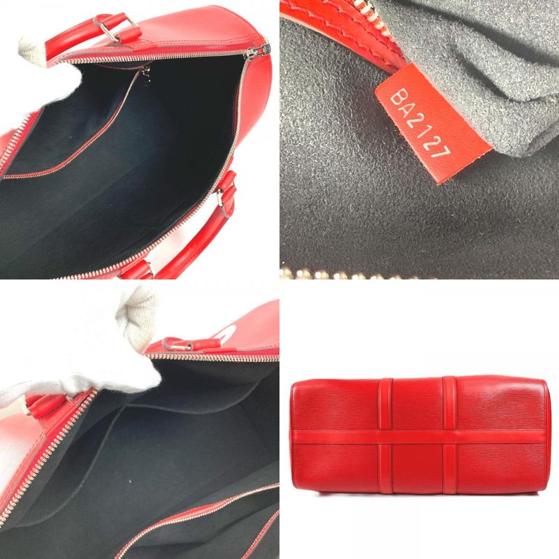 Louis Vuitton Boston Bag Keepall Bandouliere 45 Epi Leather Red