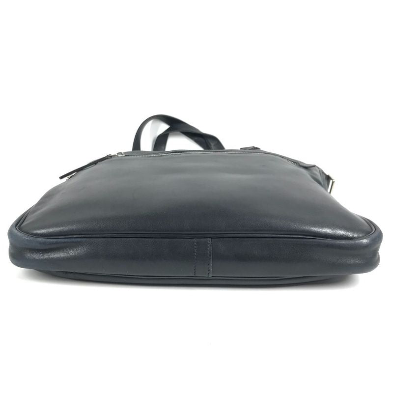 Hermes Shoulder Bag Logo Leather Black