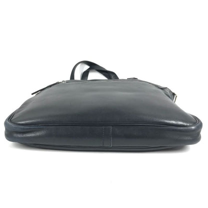Hermes Shoulder Bag Logo Leather Black