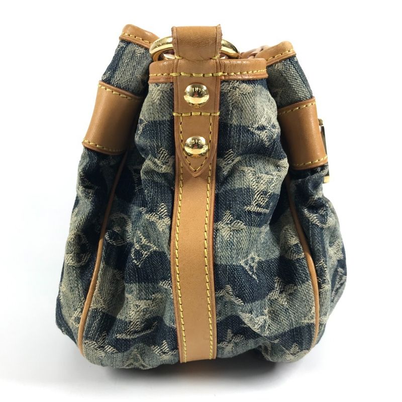 Louis Vuitton Shoulder Bag Porte Epol Reier MM Monogram Denim Canvas Blue