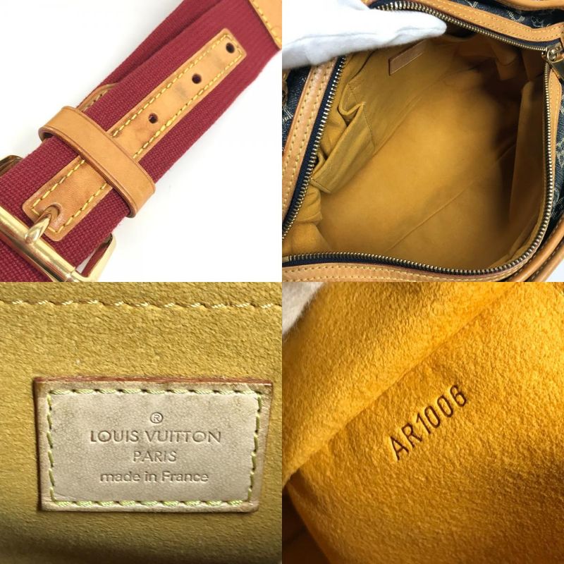 Louis Vuitton Shoulder Bag Porte Epol Reier MM Monogram Denim Canvas Blue