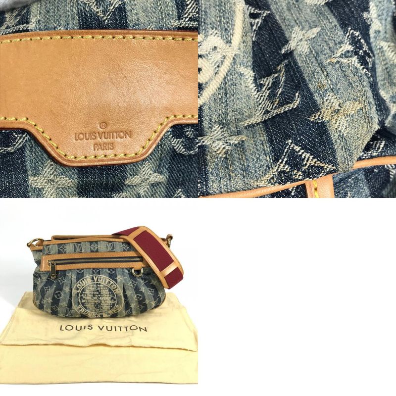 Louis Vuitton Shoulder Bag Porte Epol Reier MM Monogram Denim Canvas Blue