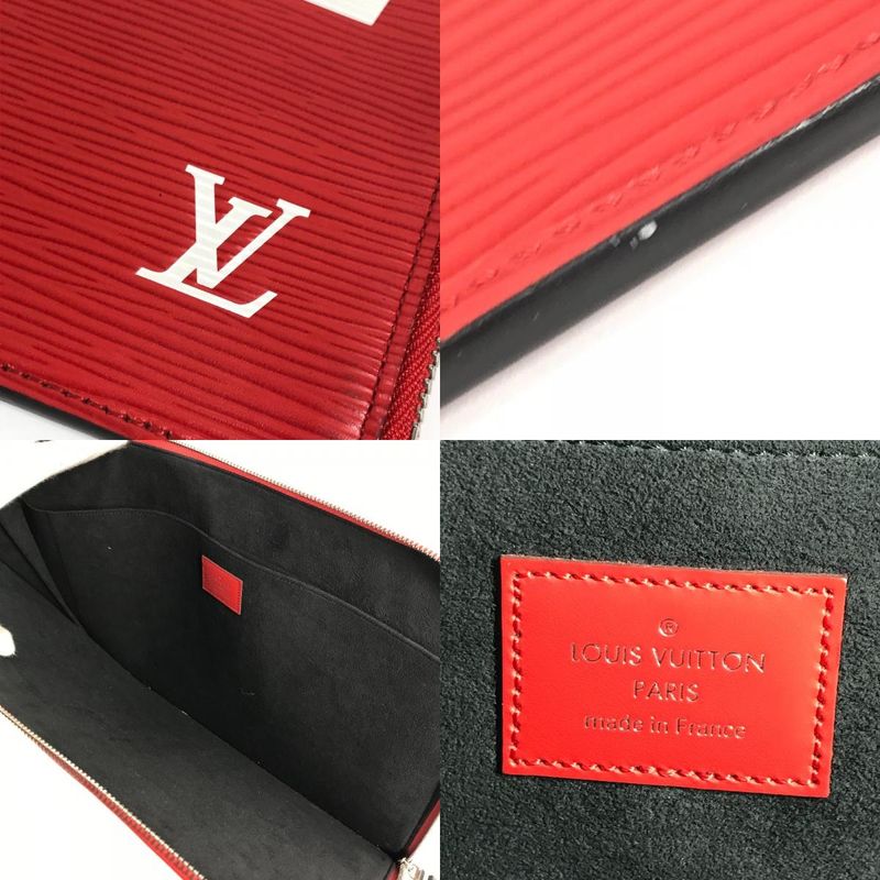 Louis Vuitton Clutch Pochette Jour GM Epi Leather Red