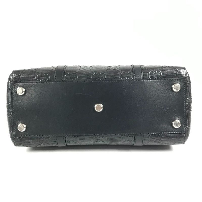 Gucci Shoulder Bag Logo Leather Black