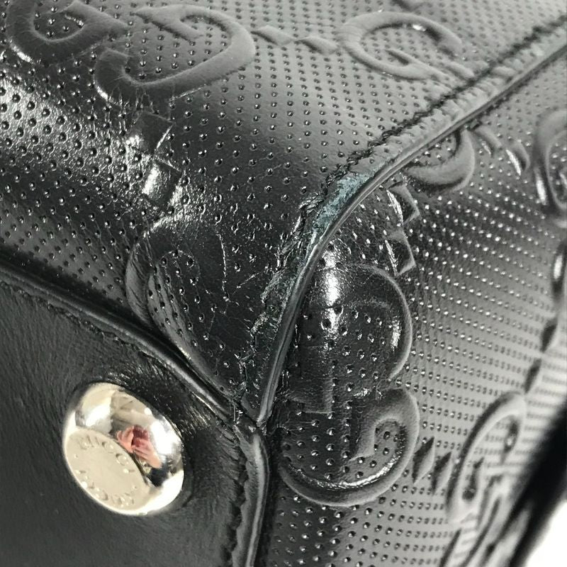 Gucci Shoulder Bag Logo Leather Black