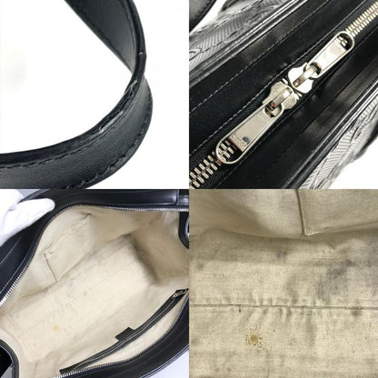 Gucci Shoulder Bag Logo Leather Black